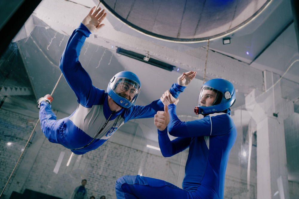 Полет в аэротрубе с видеосъемкой