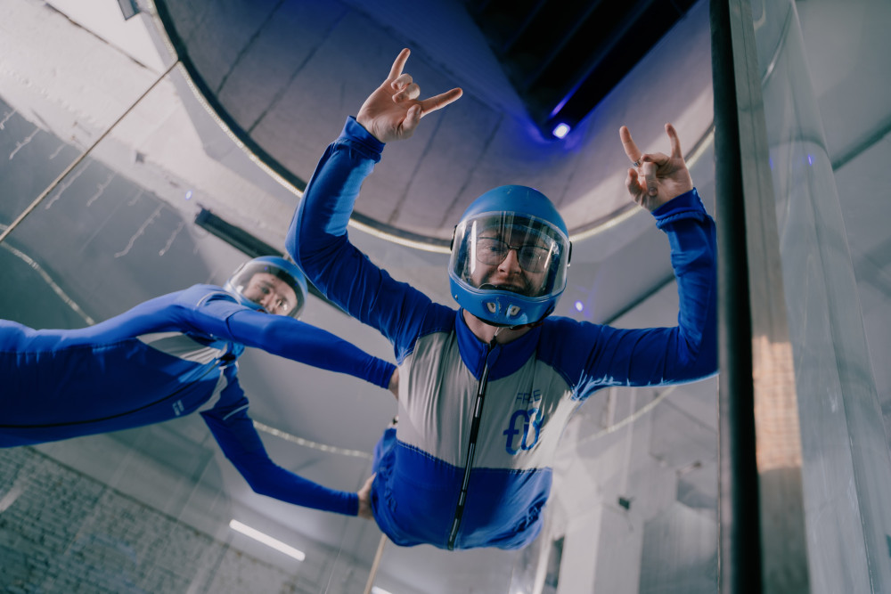 Полет в аэротрубе с видеосъемкой